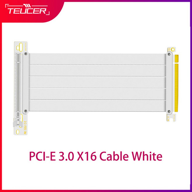 PCIE X16 그래픽 EXPRESS 라이저 코드 케이블 카드 연장 PCI PCL, [01] 150mm, [02] PCI-E 3.0 White, 1개