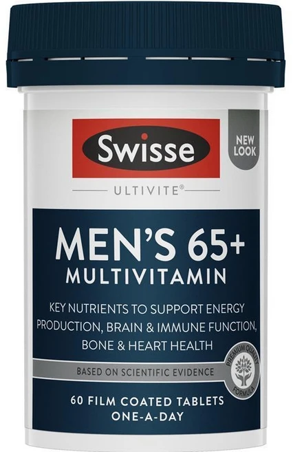 스위스 Swisse 65세이상 남성 얼티바이트 멀티비타민 종합비타민 60정 3개 세트 - 쿠팡