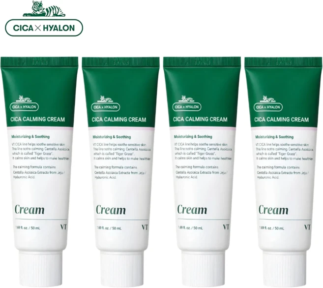 코즈멧 VT 시카 카밍 크림 (압축 마스크팩 증정), 4개, 50ml - 쿠팡