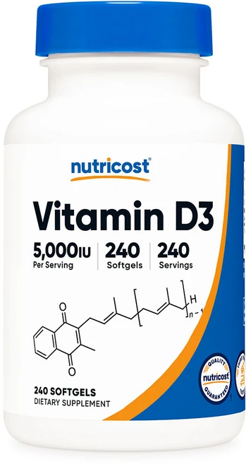 뉴트리코스트 비타민 D3 5000IU 240소프트젤, 240정, 1개 - 쿠팡