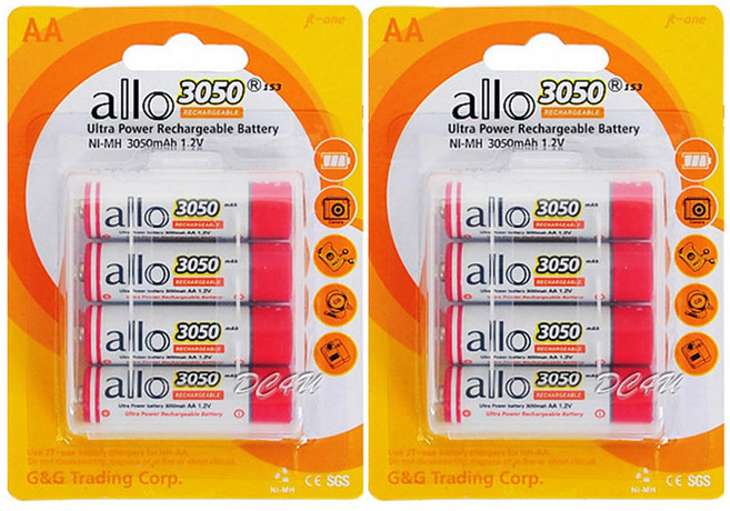 제이티원 AA AAA 대용량 충전지 배터리 장난감 도어락 시계 리모컨, 1개, 8개입