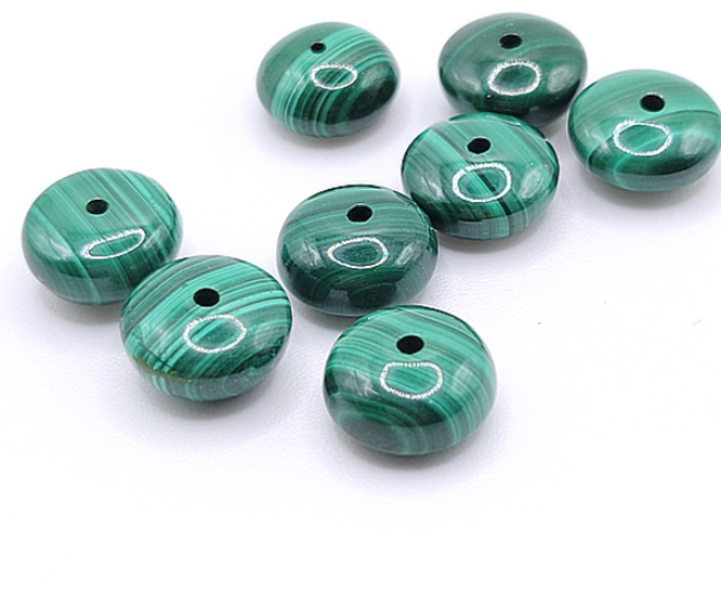 천연석 공작석 말라카이트 론델 원석 DIY 팔찌재료