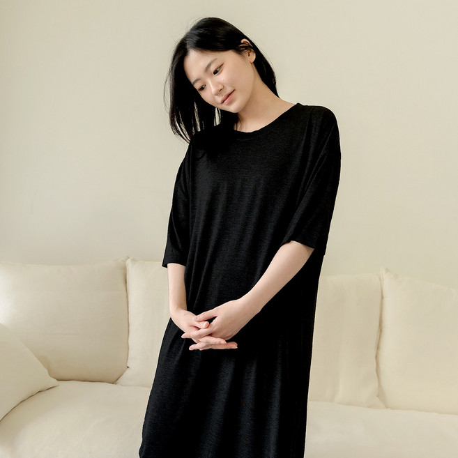 마른파이브 여성 모달 원피스 잠옷 홈웨어