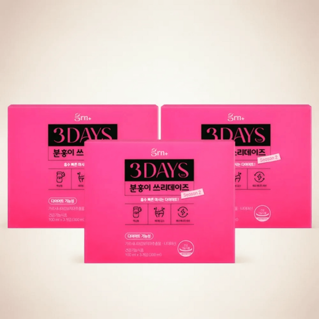 쓰리데이즈 분홍이 액상 다이어트식품, 100ml, 3개