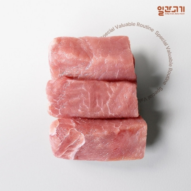 [일간고기][냉장] 국내산 한돈 등심 돈가스용 500g, 없음