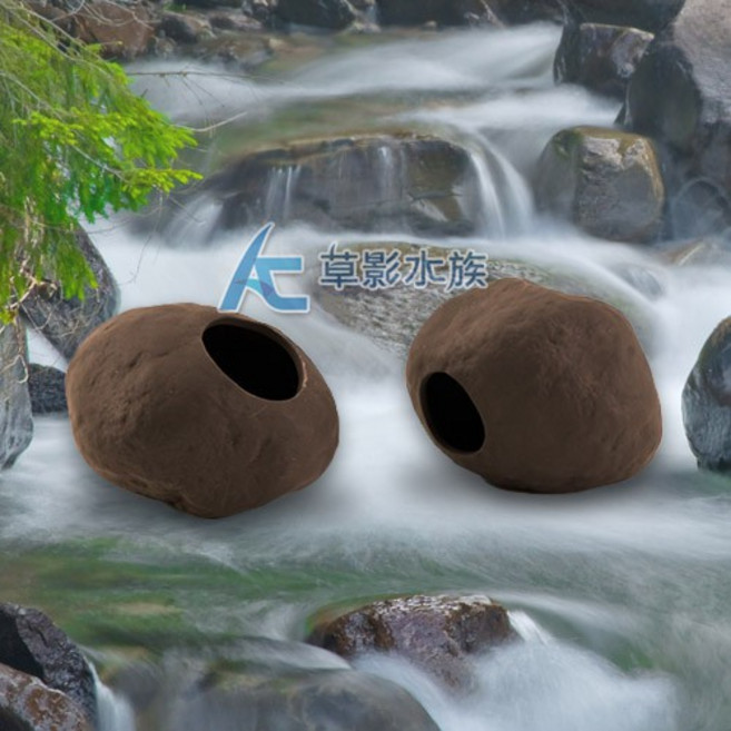 AC草影 仿真石頭, 1個