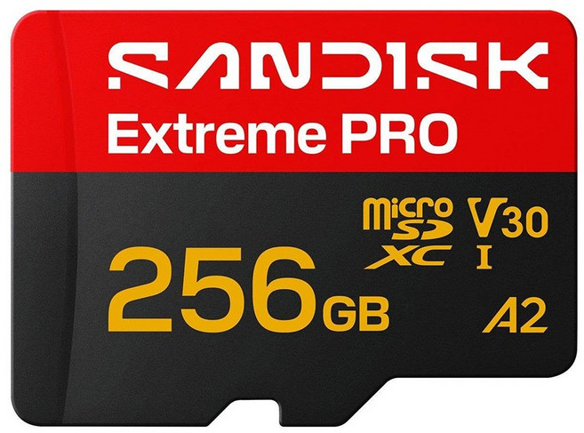 SANDISK Extreme PRO 256GB microSDXC U3 A2 V30 記憶卡, 1個