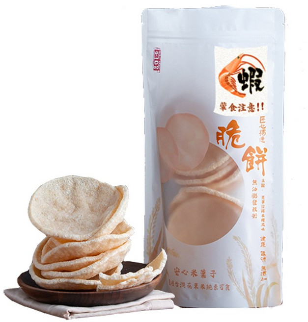 展榮商號 爆蝦餅 真蝦子做的蝦餅, 1個, 爆蝦餅(運送易碎裂，不介意再下單), 40g