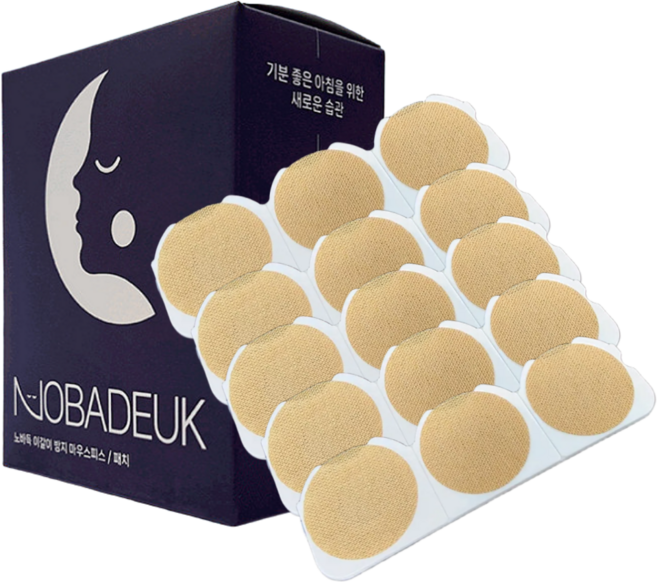 노바득 이갈이 방지 패치 턱근육 이완패치 잠잘때 수면용 사각턱, 30개