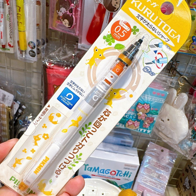 UNI KURU TOGA 皮克敏聯名款 0.5mm 自動鉛筆, 1個, 黃色