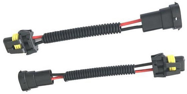 2pcs H11 남성 여성 14사이즈 전구 와이어 9005 9006 W22 소켓 W14 전조등 호환