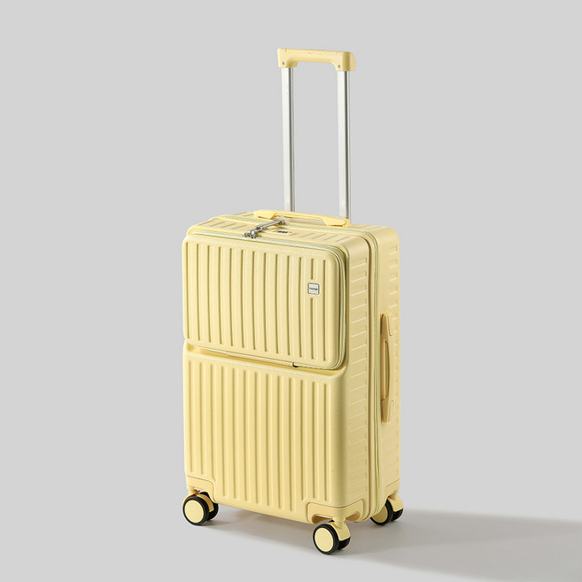 YINUO 프론트 오픈 캐리어 20인치 24인치 26인치 360도 조용한 바퀴 USB충전 다기능 대용량 여행용가방