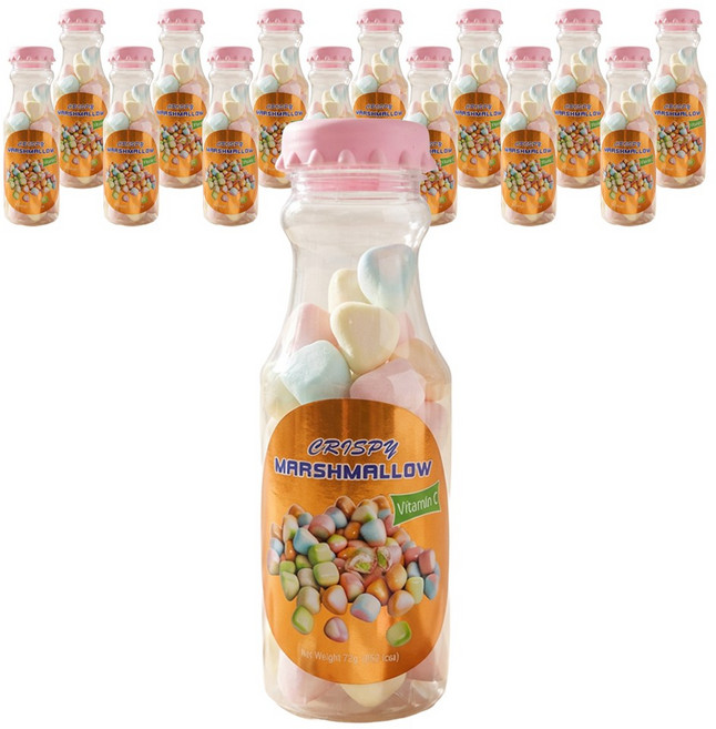 크리스피 마시멜로 비타민C 미니 병 마시멜로우, 72g, 15개