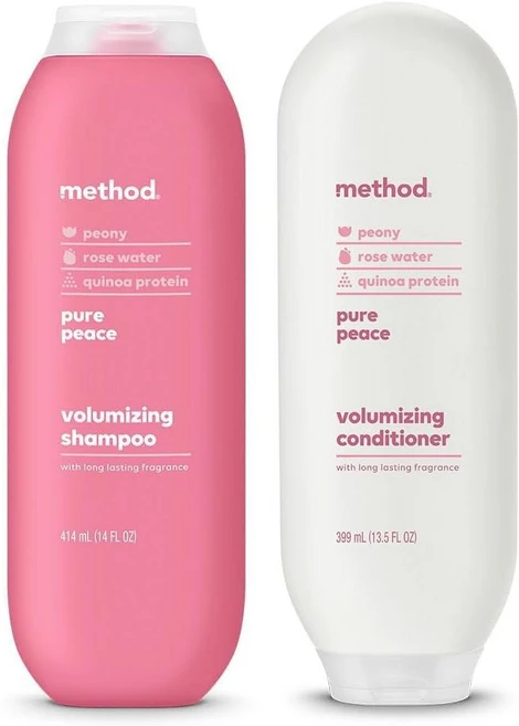 Method 메소드 데일리 퓨어피스 볼류마이징 샴푸 414ml+컨디셔너, 1개, 399ml - 쿠팡