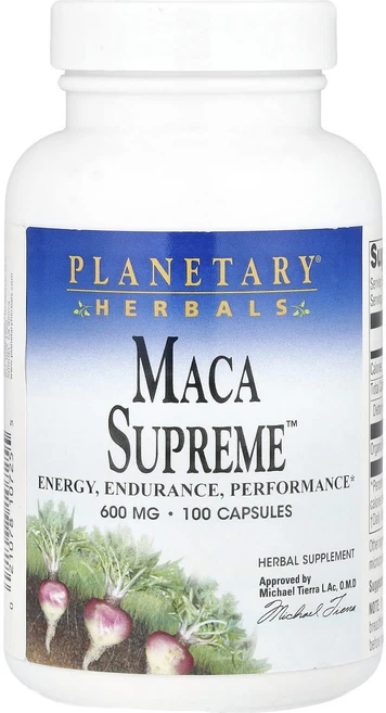 Planetary Herbals Maca Supreme™ 1200mg 캡슐 100정(캡슐 1정당 600mg), PlanetaryHerbalsMacaSupreme120, 1개, 100정 - 쿠팡