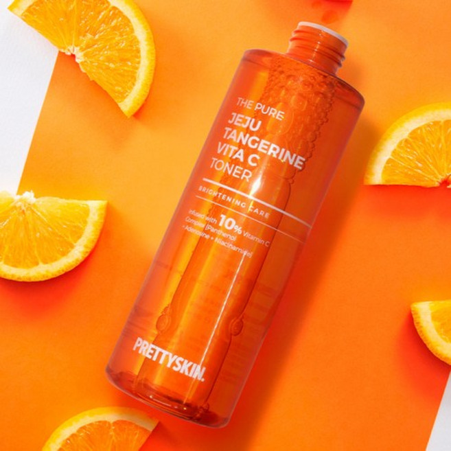 [프리티스킨] 더퓨어 제주감귤 비타C 토너 (보습 진정 염증완화에 효과 미백/주름개선 기능성), 5개, 250ml
