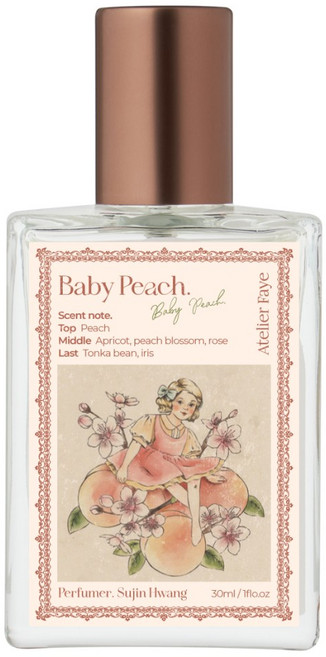 아뜰리에페이 여성용 베이비피치 오 드 퍼퓸, 1개, 30ml