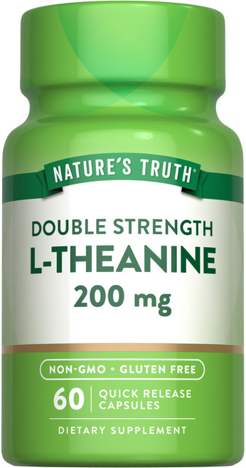 NATURE'S TRUTH 綠萃淨 雙倍強度 L-茶胺酸 200mg 速釋膠囊, 1個, 60錠