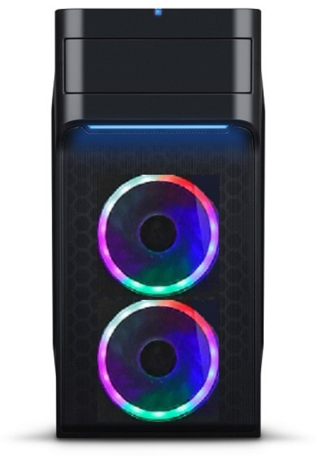 (컴퓨존) iWORKS S20 mini TWIN Fan DOUBLE Rian RGB(미니타워) (블랙), 1개, iWORKS S20 mini  TWIN Fan