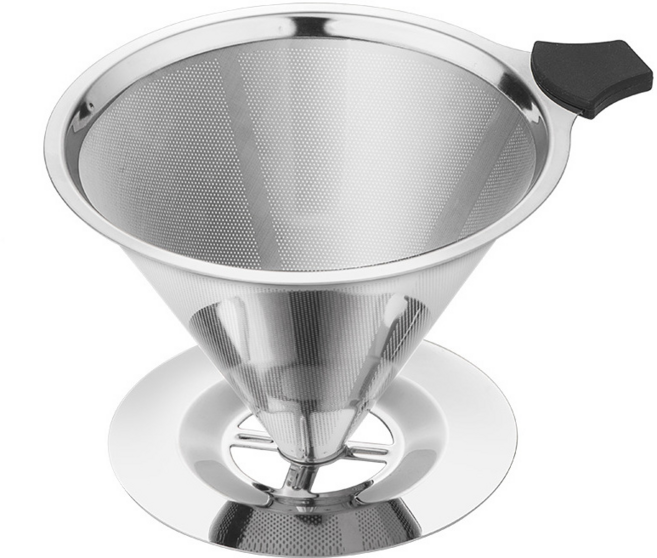 커피 핸드드립 필터 추출 스텐 드립퍼, M, 1개