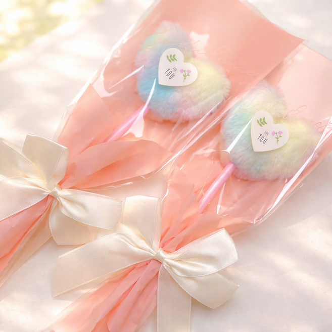 잇츠K 솜사탕 볼펜 한송이 꽃다발 선물 졸업식 입학식 로즈데이 행사 유치원 어린이집 졸업식 입학식 단체 주문 행사 교회 6개