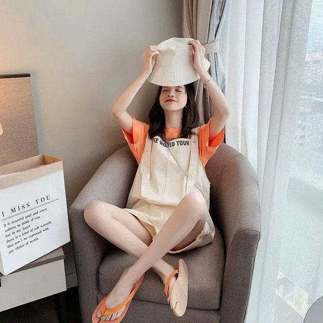 여성 멜빵 팬츠 캐주얼 봄 여름 하이웨이스트 와이드 팬츠 루즈핏 점프슈트 기질 슬랙스 멜빵 반바지 LPC