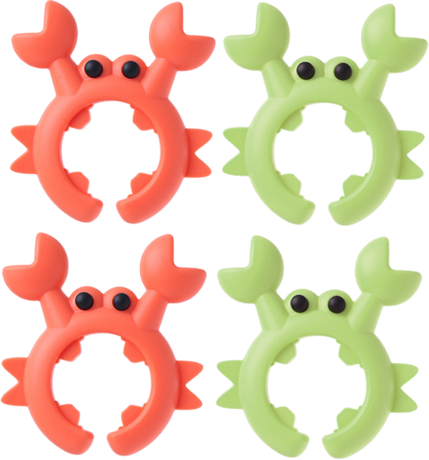 리치봄 국자 받침대 꽃게 실리콘, 혼합, 4개