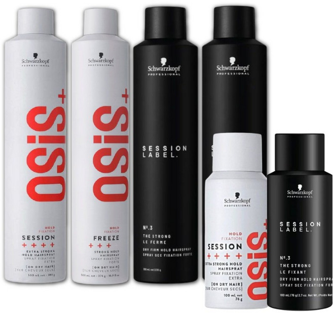 Schwarzkopf OSIS 施華蔻 定型噴霧 定型液 黑旋風 黑颶風 2號 造型 造型噴霧, 1個, 彈力霧300ml
