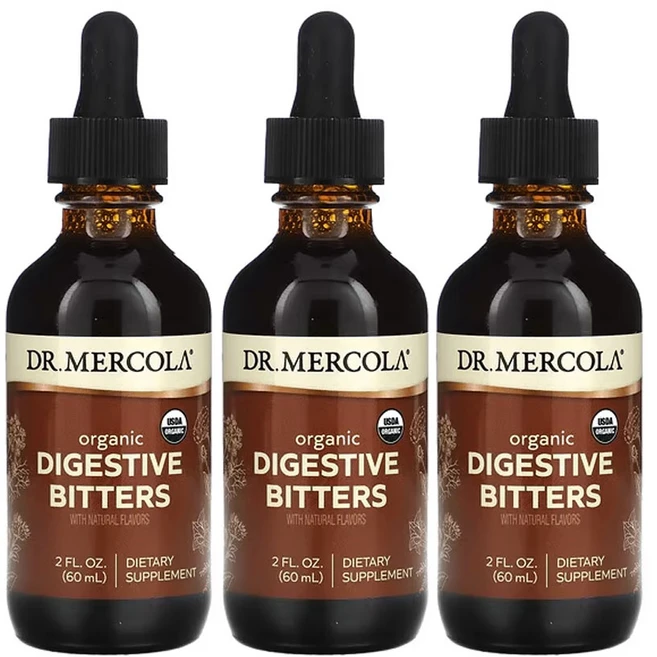 닥터 머콜라 유기농 다이제스티브 비터스 천연 향 60ml(2fl oz), 3팩 - 쿠팡