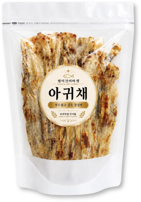 별미건어마켓 구운 아귀채 200g, 1개