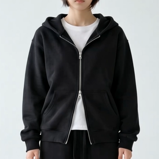 몰토벨리노 [ANSANGSA] 무지 남녀공용 투웨이 2way 지퍼 후드집업 상하SET