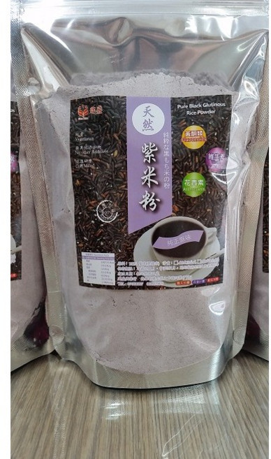 黑米粉 紫米粉 黑糯米粉 100%純天然 低溫焙炒, 1個, 600g