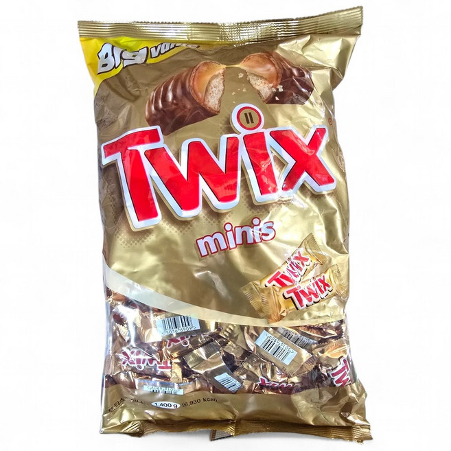 GLOryHY트윅스 미니 초코바 대용량 간식용 초콜릿 x 62봉, 1.4kg, 1개