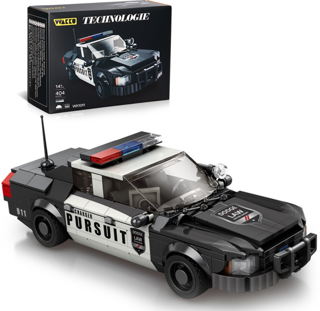 Wakku 시티 닷지경찰차 블럭 폴리스 자동차 레고호환블럭 Pcs404, 1개