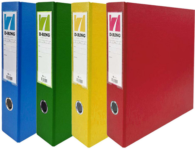 드림산업 레일바인더 7cm, 4개, 4색 혼합