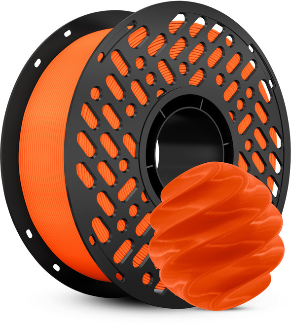 CaiLab 고강도 고탄성 PLA+ 3D 프린터 필라멘트 1.75mm 노즐 막힘 없는 선경 안정성 1kg | 뱀부랩 3D 프린터(P1S P2S A1 H2D등) 호환, 활기찬 오렌지, (PLA)
