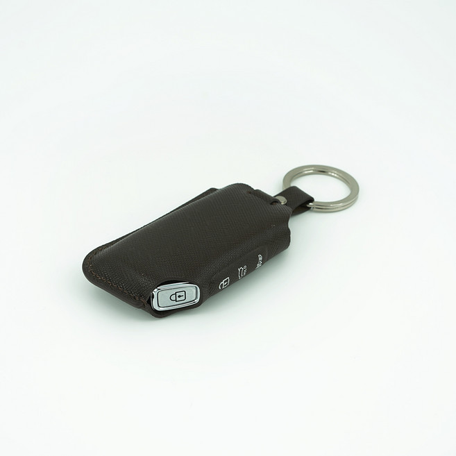 파라코리아 가죽 스마트키케이스 기아타입, 다크브라운, 기아타입C1 4버튼