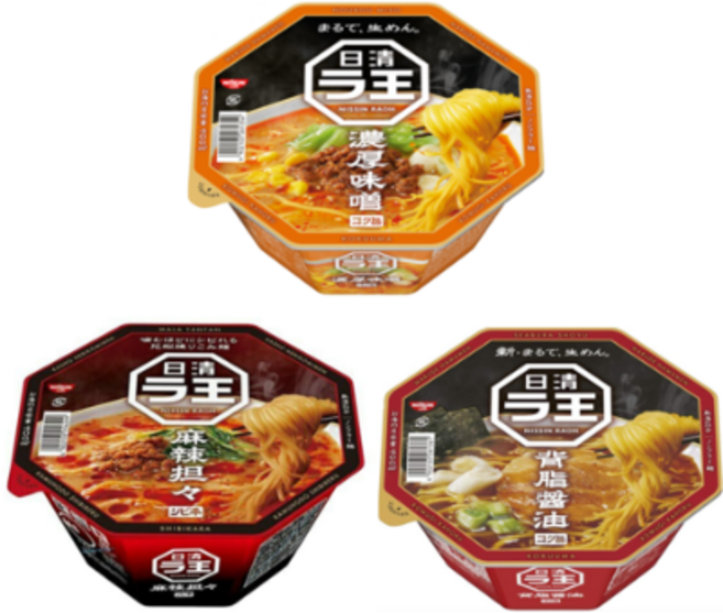 일본 닛신 라오 컵라면 라왕 컵누들 미소라면 6개 + 간장라면 6개 세트, 1개, 미소라면6개+간장라면6개