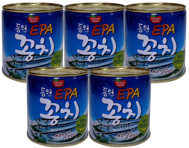 동원 꽁치 통조림 꽁치캔, 280g, 5개