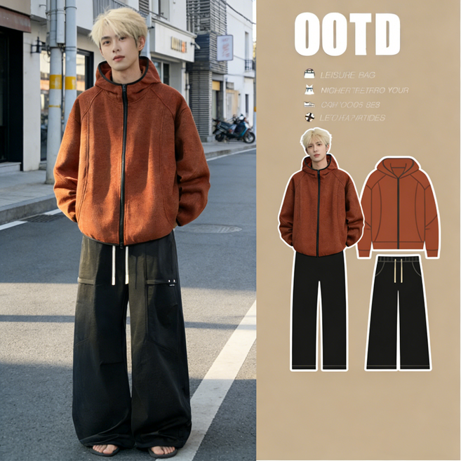 스타일닥터 남성 트레이닝 세트 후드맨투맨티셔츠 산악 아웃도어 커플룩 캠핑상하세트 와이드 조거팬츠 데일리 투피스세트