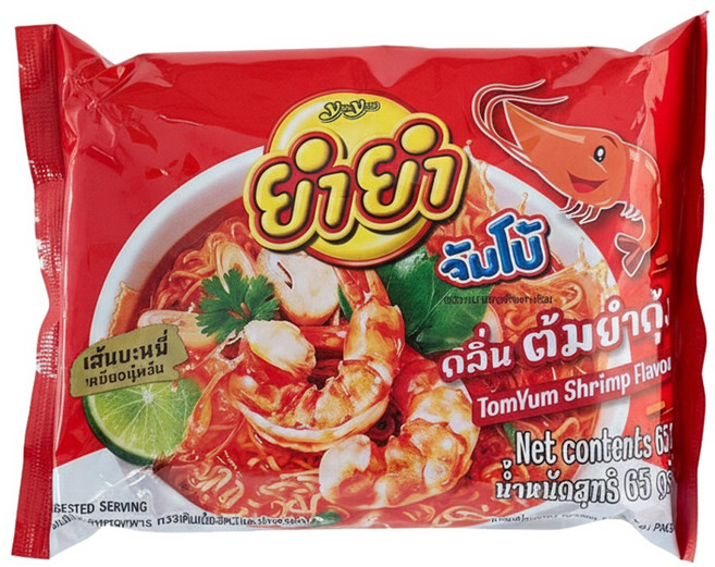 태국 yumyum 얌얌 똠양꿍 톰얌 쉬림프 라면 65g, 30개