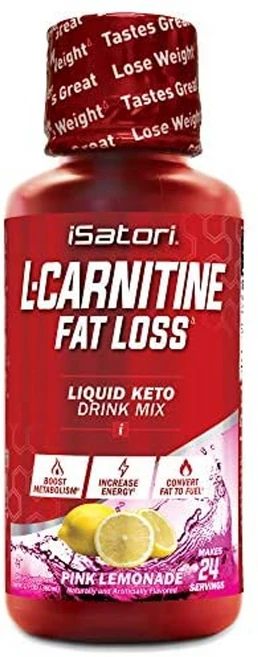 isatori l-carnitine 액체 지방 버너 신진대사 활성제 혼합 베리 1500mg 24인분, 핑크 레모네이드, 1개 - 쿠팡