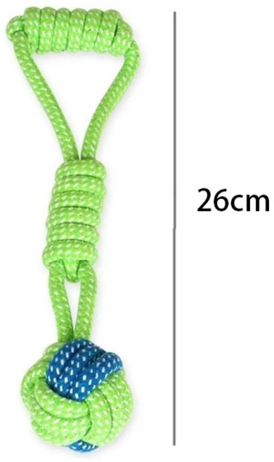 강아지 손잡이 공, 1개, 녹색