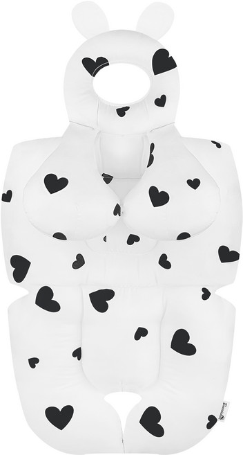 보니숑 짱구베개 + 목베개 일체형 사계절 유모차라이너, 누보하트, 1개