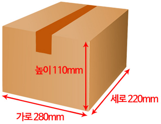 (4시 당일출고) 엠케이리빙 택배박스 소량 낱장구매 종이박스 이사박스 무지박스 우체국박스 1호 2호 3호 4호 5호 6호, 1장, MK218 (280x220x110mm)