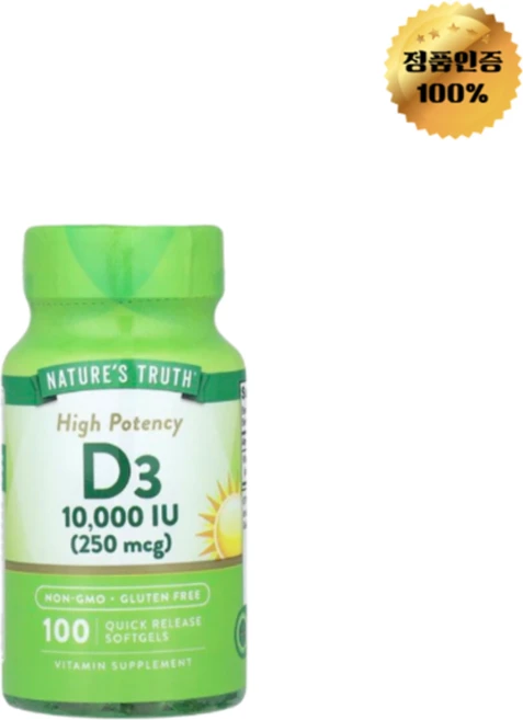 네이처스트루스 비타민D3 고효능 10 000IU 빠른 방출 소프트젤 100정, 1개, 100회분 - 쿠팡