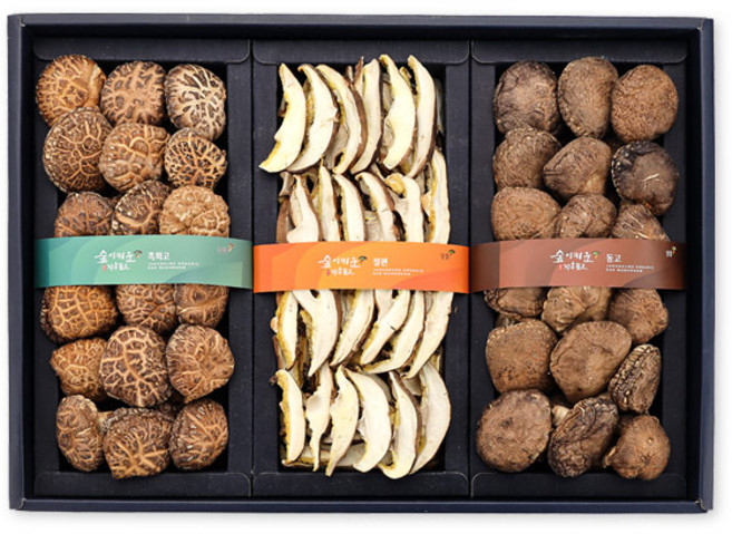 [장흥표고버섯]흑화고 혼합2호 선물세트, 1박스, 450g