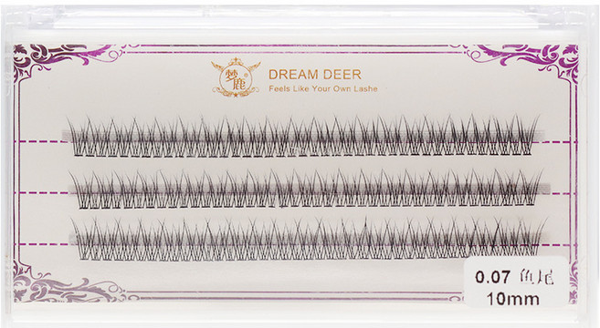 Atopos 인조 속눈썹 가닥 속눈썹 포인트 연장 아이래쉬 블랙 라인, 50개, 11mm