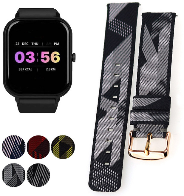 펭카 스마트워치2 20mm 호환 쟈가드 나일론 스트랩, 04 블루D ZA04C20S, 1개