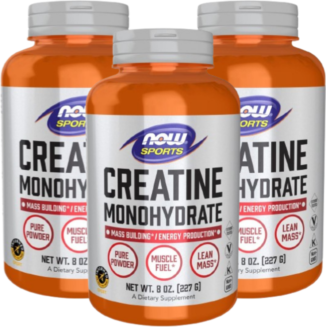 [Now Foods] 스포츠 크레아틴 모노하이드레이트 파우더 227 g 3 SET, 227g